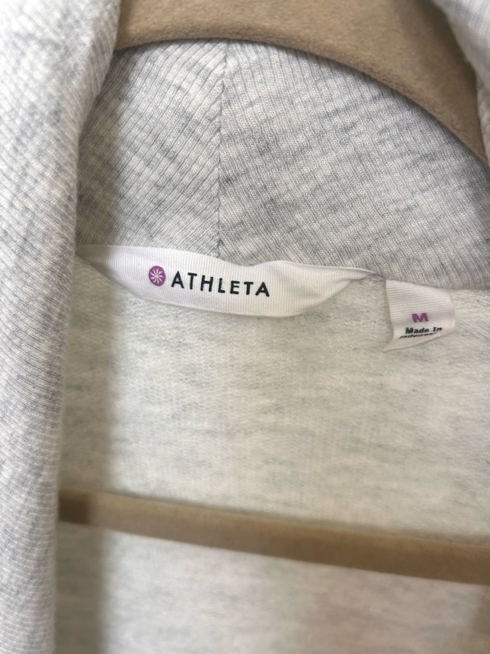 Athleta Light Heather Gray Draped Open-Front Cardigan - Picture 6 of 11